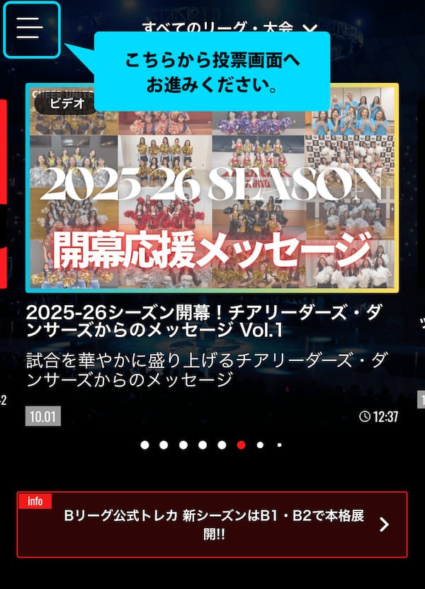 バスケットLIVE投票
