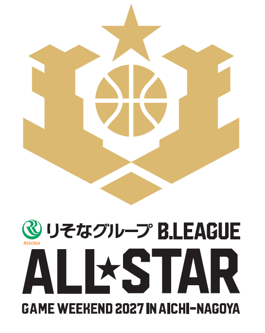 りそなグループ B.LEAGUE ALL-STAR GAME WEEKEND 2027 IN AICHI-NAGOYA イベントロゴ