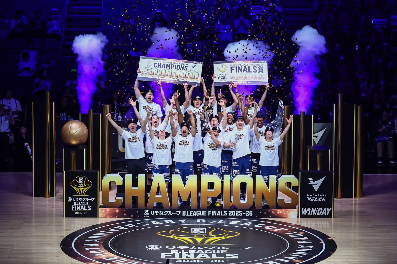 長崎ヴェルカがBリーグ参入5年目でB1王者に！ 激闘のGAME3を制し新王者が誕生【りそなグループ B.LEAGUE FINALS 2025-26 GAME3】