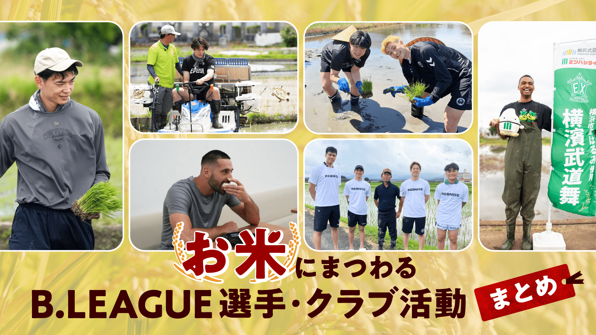 【8月18日はお米の日！】コートを離れて田んぼへ！ B.LEAGUE選手＆クラブの田植え体験記！